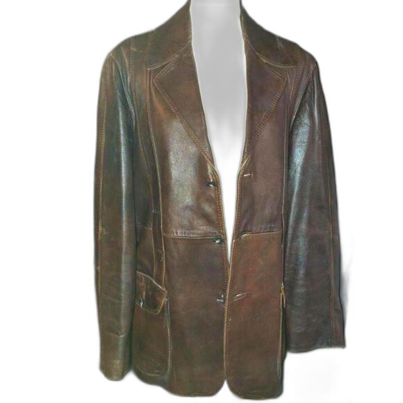 Roetan leather Jacket by Silvester Litton of England Mens Med/Women L-XL - Picture 1 of 16